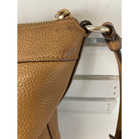 COACH F76668 SMAL TAN BROWN PEBBLED LEATHER CROSSBODY BAG - Picture 5 of 16